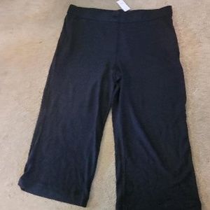 LOFT Ribbed Wide Leg Crop Pants